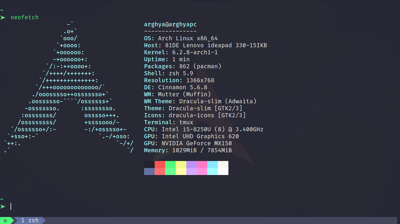 Neofetch from My Rig